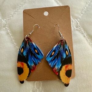 Colorful Butterfly Wing Earrings
